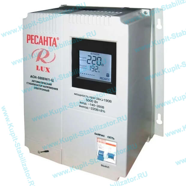 Купить в Перми: Стабилизатор напряжения Ресанта LUX АСН-5000Н/1-Ц цена